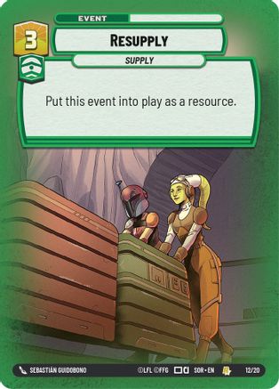 Resupply (12/20) [Spark of Rebellion Weekly Play Promos] Star Wars: Unlimited Single Disney