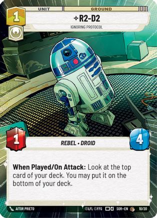 R2-D2 - Ignoring Protocol (Hyperspace) (10/20) [Spark of Rebellion Weekly Play Promos] Star Wars: Unlimited Single Disney