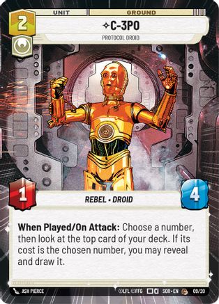 C-3PO - Protocol Droid (Hyperspace) (09/20) [Spark of Rebellion Weekly Play Promos] Star Wars: Unlimited Single Disney