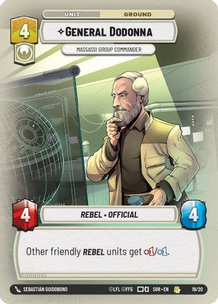 General Dodonna - Massassi Group Commander (19/20) [Spark of Rebellion Weekly Play Promos] Foil Star Wars: Unlimited Single Disney
