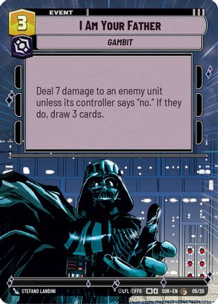 I Am Your Father (Hyperspace) (05/20) [Spark of Rebellion Weekly Play Promos] Star Wars: Unlimited Single Disney