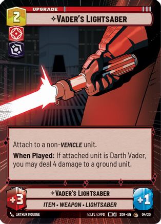 Vader's Lightsaber (Hyperspace) (04/20) [Spark of Rebellion Weekly Play Promos] Star Wars: Unlimited Single Disney