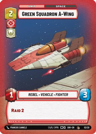 Green Squadron A-Wing (02/20) [Spark of Rebellion Weekly Play Promos] Star Wars: Unlimited Single Disney