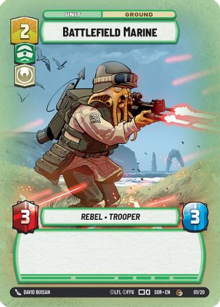 Battlefield Marine (01/20) [Spark of Rebellion Weekly Play Promos] Star Wars: Unlimited Single Disney