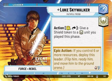 Luke Skywalker - Faithful Friend (Hyperspace) (1/2) [Event Exclusive Promos] Star Wars: Unlimited Single Disney