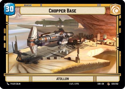 Chopper Base // Experience (30 // T01)[Spark of Rebellion] Star Wars: Unlimited Single Disney