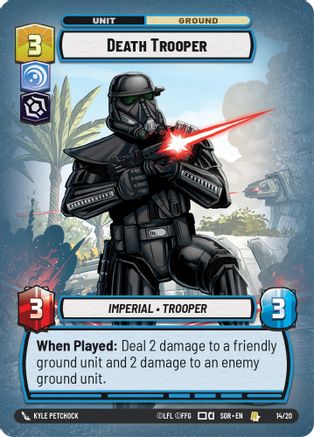 Death Trooper (14/20) [Spark of Rebellion Weekly Play Promos] Star Wars: Unlimited Single Disney