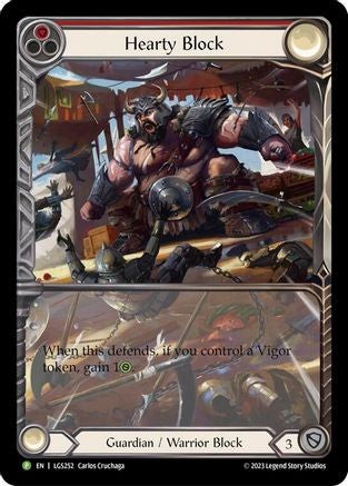 Hearty Block [LGS252] (Promo)  Rainbow Foil Flesh And Blood Single Flesh And Blood   