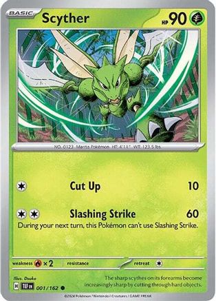 Scyther (1) Reverse Holofoil [SV: Temporal Forces] Pokemon Single Pokémon