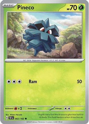 Pineco (2) [SV: Temporal Forces] Pokemon Single Pokémon