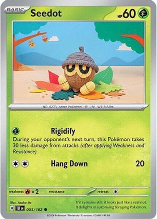 Seedot (3) Reverse Holofoil [SV: Temporal Forces] Pokemon Single Pokémon