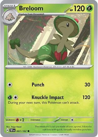 Breloom (7) [SV: Temporal Forces] Pokemon Single Pokémon