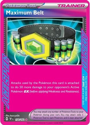 Maximum Belt (154) - [SV: Temporal Forces] Holofoil Pokemon Single Pokémon