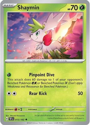 Shaymin (13) Reverse Holofoil [SV: Temporal Forces] Pokemon Single Pokémon
