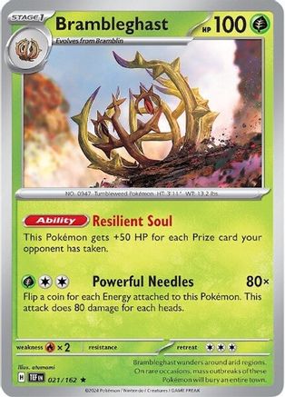 Brambleghast (21) Holofoil [SV: Temporal Forces] Pokemon Single Pokémon