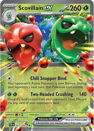 Scovillain ex (22) Holofoil [SV: Temporal Forces] Pokemon Single Pokémon