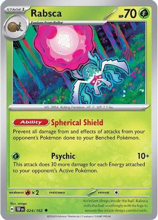 Rabsca (24) Reverse Holofoil [SV: Temporal Forces] Pokemon Single Pokémon