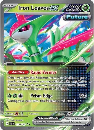 Iron Leaves ex - 025/162 Holofoil [SV: Temporal Forces] Pokemon Single Pokémon