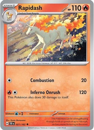 Rapidash (27) Reverse Holofoil [SV: Temporal Forces] Pokemon Single Pokémon