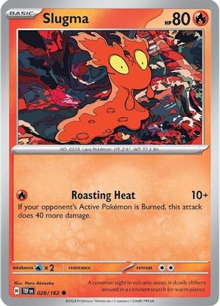 Slugma (28) Reverse Holofoil [SV: Temporal Forces] Pokemon Single Pokémon