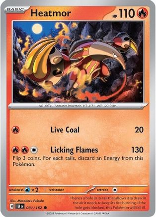 Heatmor (31) Reverse Holofoil [SV: Temporal Forces] Pokemon Single Pokémon