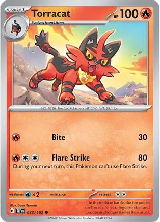 Torracat (33) Reverse Holofoil [SV: Temporal Forces] Pokemon Single Pokémon
