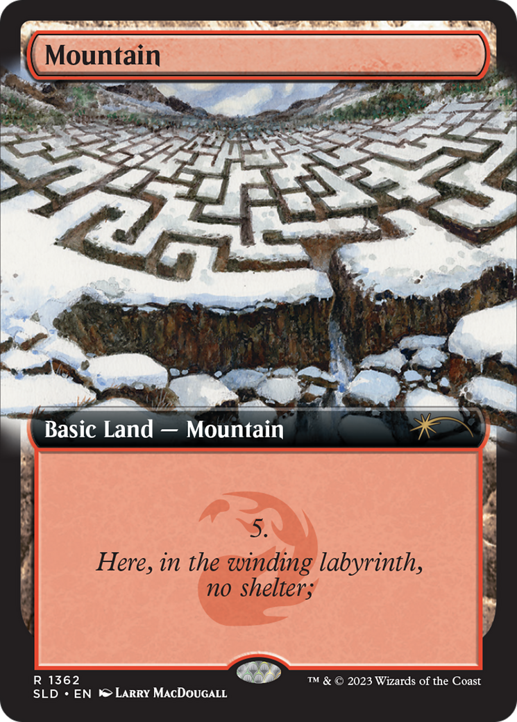 Mountain (1362) (SLD-1362) [Secret Lair] Drop (Extended Art) MTG Single Wizards of the Coast
