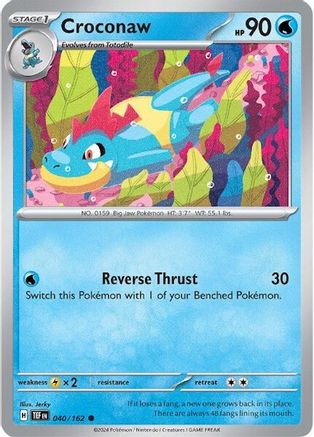 Croconaw (40) [SV: Temporal Forces] Pokemon Single Pokémon