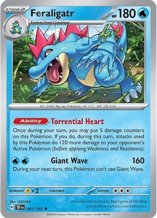Feraligatr (41) Reverse Holofoil [SV: Temporal Forces] Pokemon Single Pokémon