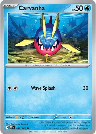 Carvanha (42) [SV: Temporal Forces] Pokemon Single Pokémon