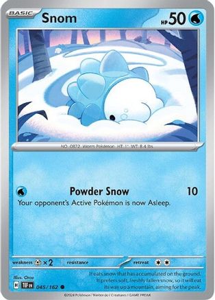 Snom - 045/162 Reverse Holofoil [SV: Temporal Forces] Pokemon Single Pokémon
