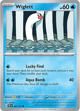 Wiglett (47) Reverse Holofoil [SV: Temporal Forces] Pokemon Single Pokémon