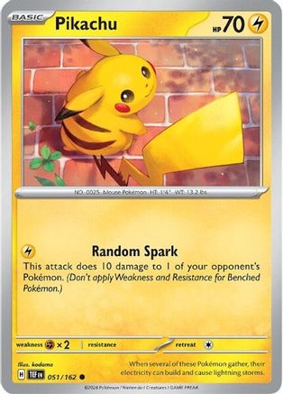 Pikachu (51) [SV: Temporal Forces] Pokemon Single Pokémon