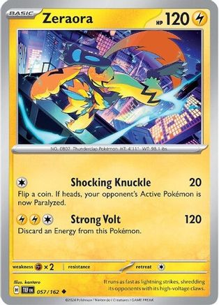 Zeraora (57) [SV: Temporal Forces] Pokemon Single Pokémon