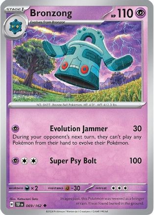 Bronzong (69) Reverse Holofoil [SV: Temporal Forces] Pokemon Single Pokémon