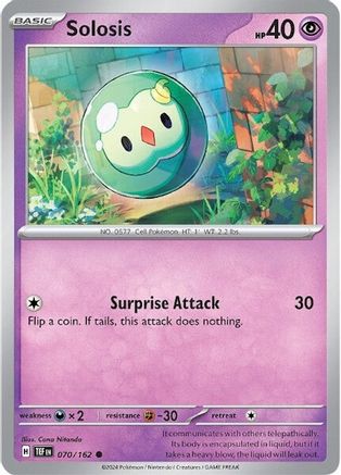 Solosis (70) Reverse Holofoil [SV: Temporal Forces] Pokemon Single Pokémon