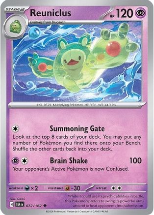 Reuniclus - 072/162 [SV: Temporal Forces] Pokemon Single Pokémon