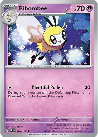 Ribombee (76) [SV: Temporal Forces] Pokemon Single Pokémon
