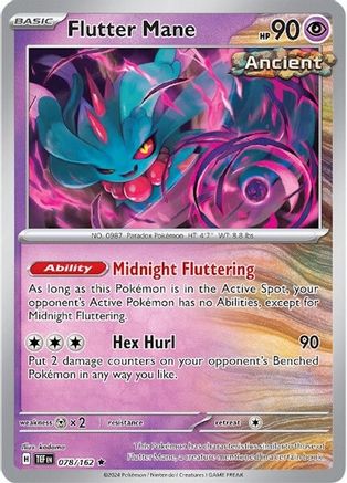 Flutter Mane (78) Holofoil [SV: Temporal Forces] Pokemon Single Pokémon