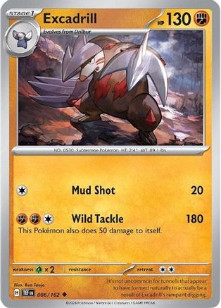 Excadrill - 086/162 [SV: Temporal Forces] Pokemon Single Pokémon