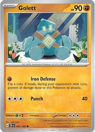 Golett (87) Reverse Holofoil [SV: Temporal Forces] Pokemon Single Pokémon