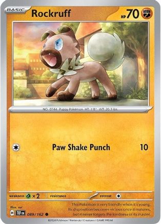Rockruff (89) [SV: Temporal Forces] Pokemon Single Pokémon