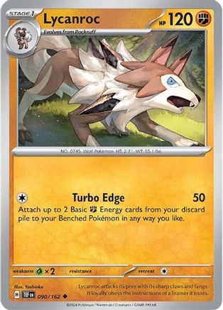 Lycanroc (90) Reverse Holofoil [SV: Temporal Forces] Pokemon Single Pokémon
