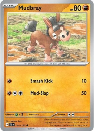 Mudbray (91) Reverse Holofoil [SV: Temporal Forces] Pokemon Single Pokémon