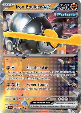 Iron Boulder ex - 099/162 (99) - [SV: Temporal Forces] Holofoil Pokemon Single Pokémon