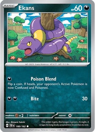 Ekans (100) Reverse Holofoil [SV: Temporal Forces] Pokemon Single Pokémon