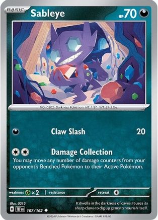 Sableye (107) [SV: Temporal Forces] Pokemon Single Pokémon