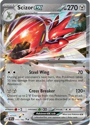 Scizor ex - 111/162 Holofoil [SV: Temporal Forces] Pokemon Single Pokémon