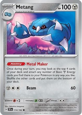 Metang (114) [SV: Temporal Forces] Pokemon Single Pokémon
