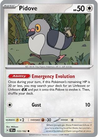 Pidove (133) Reverse Holofoil [SV: Temporal Forces] Pokemon Single Pokémon